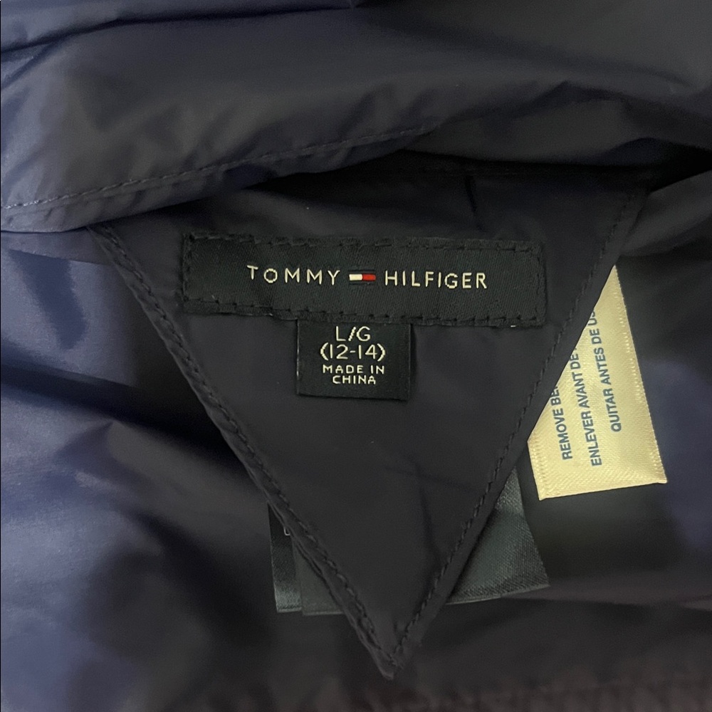 Tommy Hilfiger Red & Blue Colorblock Windbreaker - Picture 2 of 8